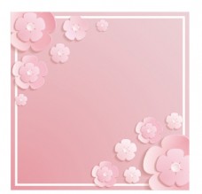 春季背景粉红花朵背景图