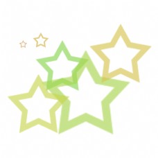 饰角素材手绘五角星装饰PNG素材