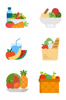 绿色蔬菜绿色健康食品蔬菜水果图标