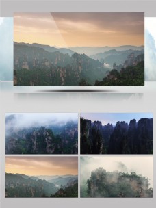 中国魅力城市湖南张家界唯美自然景观2k