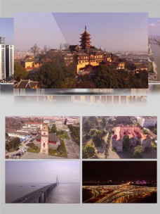中国现代大美中国航拍现代化科技智能城市南通