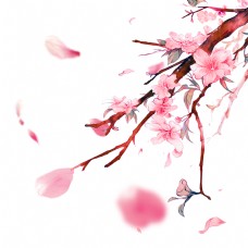 春季唯美桃花元素