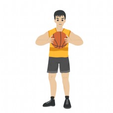 篮球运动员矢量素材