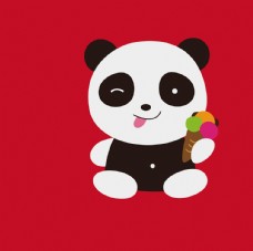 挂画可爱熊猫