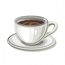 咖啡杯浓香的咖啡矢量素材