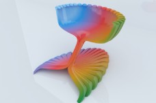 创意彩虹椅子3d模型