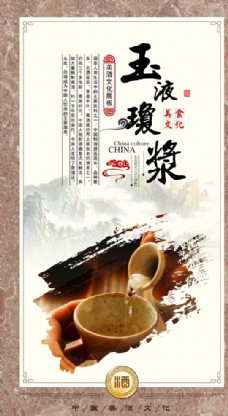 中华文化传统酒文化宣传挂画