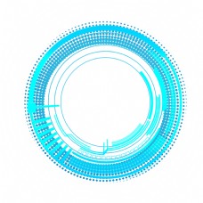 圆形形图案蓝色圆形图案科技元素