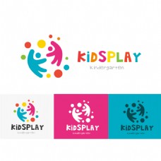 多彩时尚抽象儿童logo