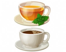 咖啡杯透明杯子饮料咖啡元素