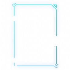 形色边框蓝色渐变发光现代几何方形科技边框