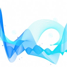 科技创意创意蓝色图案科技曲线元素