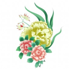 手绘传统图案花朵