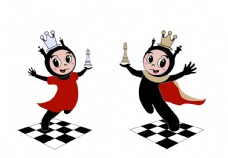 国际象棋比赛Q版吉祥物