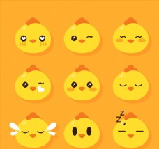 9款可爱小鸡表情头像