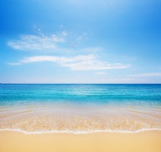 海天一色沙滩碧海蓝天纯净的海岸