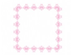 扁平淡雅粉色边框元素