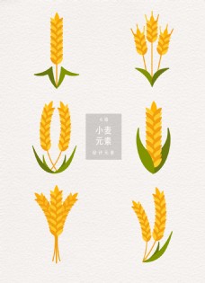 传统节气创意小麦设计元素