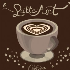 咖啡杯手绘咖啡