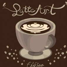 咖啡杯手绘咖啡