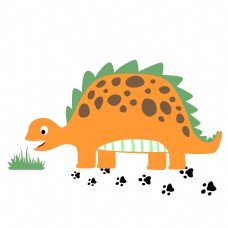 儿童恐龙吃草可爱卡通图集