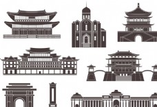 中国风设计手绘建筑