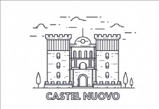 欧式花纹背景城堡