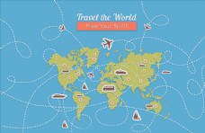 旅行海报旅游地图