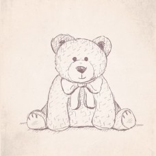 手绘的玩具熊