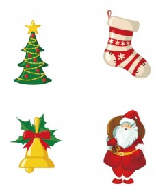铃铛 圣诞树  圣诞老人 袜子