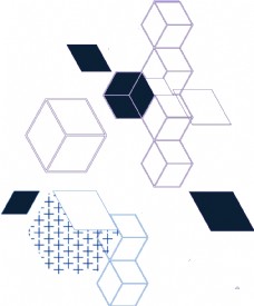 孟菲斯正方体抽象创意图形元素