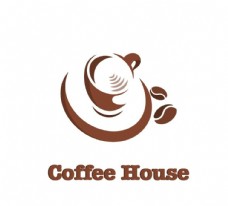 咖啡杯咖啡屋咖啡店logo标志设计