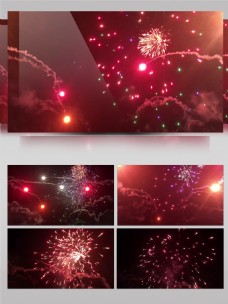 烟花绽放节日庆祝倒计时新年实拍视频素材