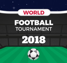 2018世界杯足球赛矢量背景