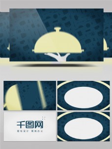 美食主题MG文字标题动画AE模板