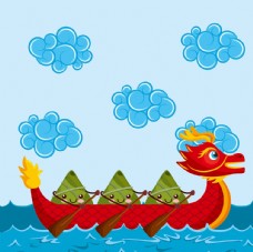 端午节粽子划龙舟