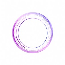 形色边框蓝紫色渐变科技图形圆边框元素