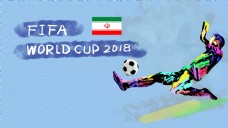 世界国旗彩绘球员躺踢设计国旗标签世界杯背景素材