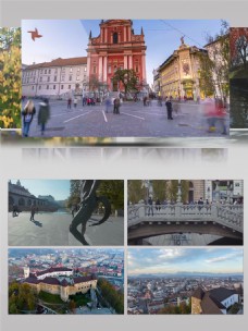 4k斯洛文尼亚首都卢布尔雅那旅游风光展示