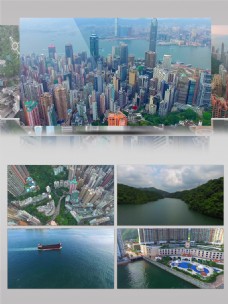 4k大美中国现代科技智能城市香港夜景