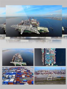 4k大美中国海上大型运输码头游轮