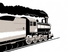 现代火车彩绘现代卡通火车