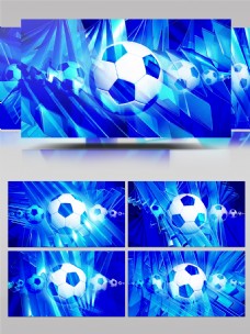 科技蓝色背景动感旋转足球