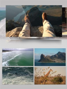 海上度假4k夏日南非旅游度假避暑海上冲浪游乐景观