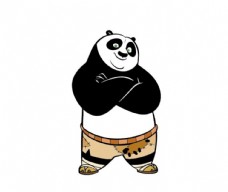 功夫熊猫卡通人物矢量图
