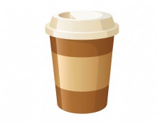 咖啡饮料一次性杯子矢量图