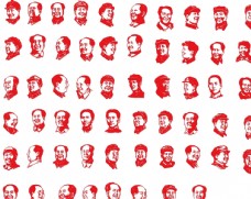 中堂画58个不同时期毛主主席像