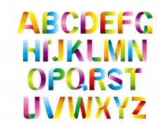 创意彩色26个英文字母