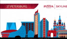 出国旅游海报圣彼得堡