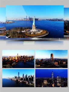 纽约风景2018航拍纽约城市风景